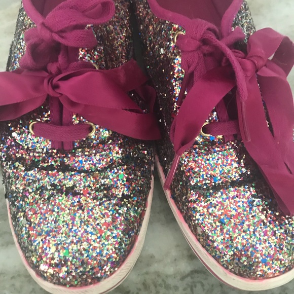 kate spade Shoes - Like new Kate Spade Keds size 8 1/2  Pink glitter